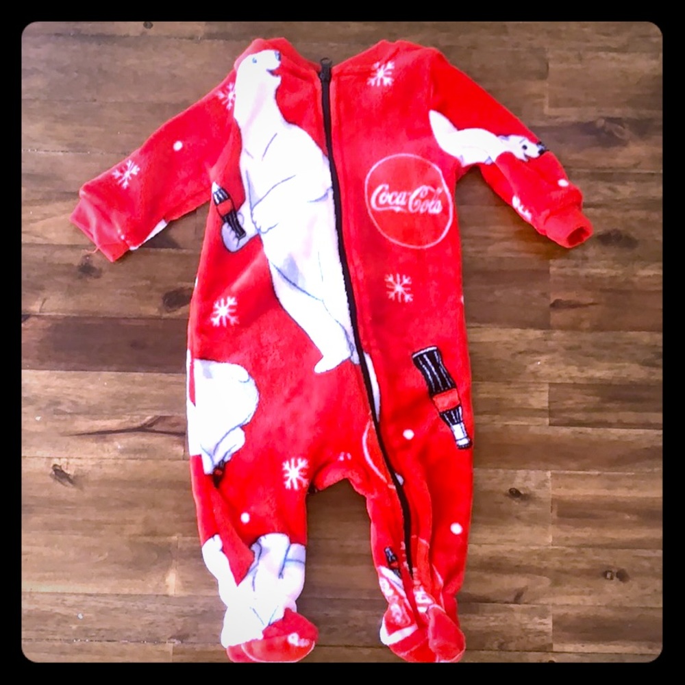 Coca-Cola Fleece Zip Pajamas